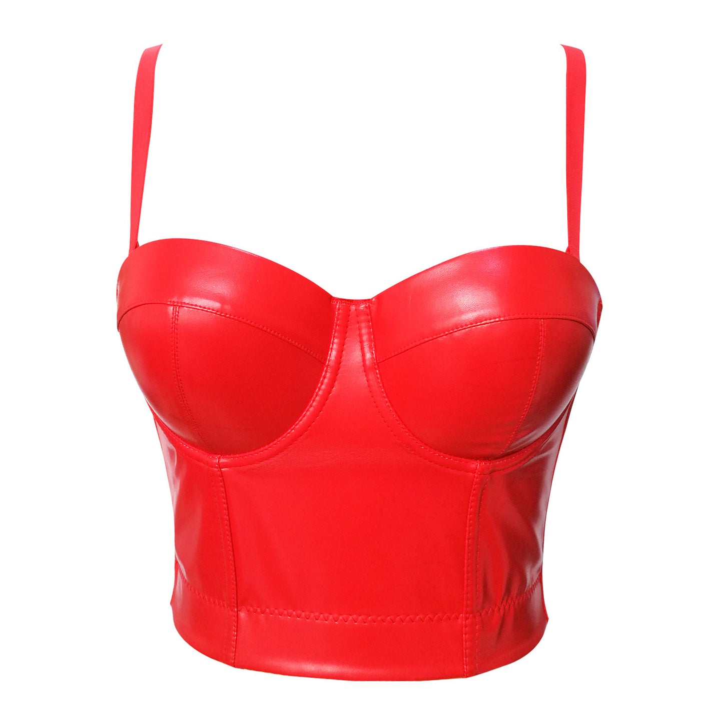 Sexy Leather Tube Top Artificial Sheepskin Sling Vest Corset Top