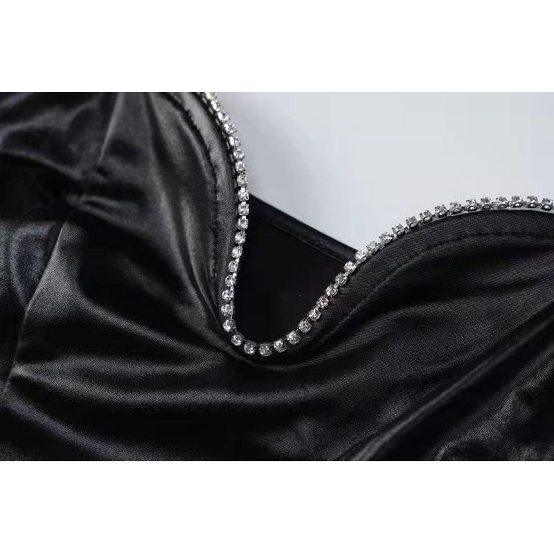 Sexy Diamond V Neck Spaghetti Straps Dress