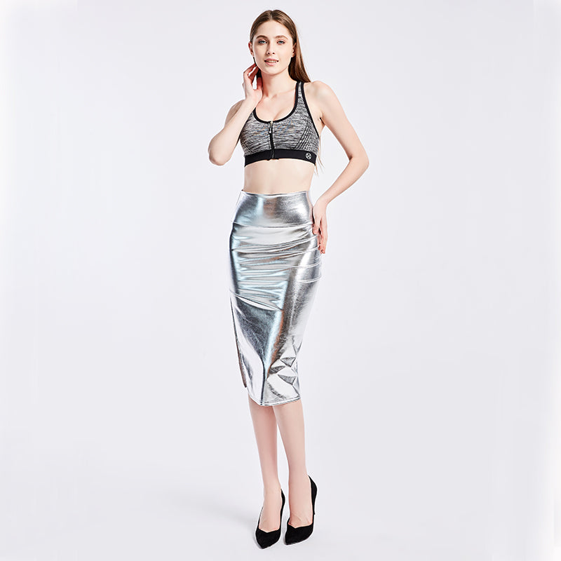 Hologlam Mid-Split Skirt