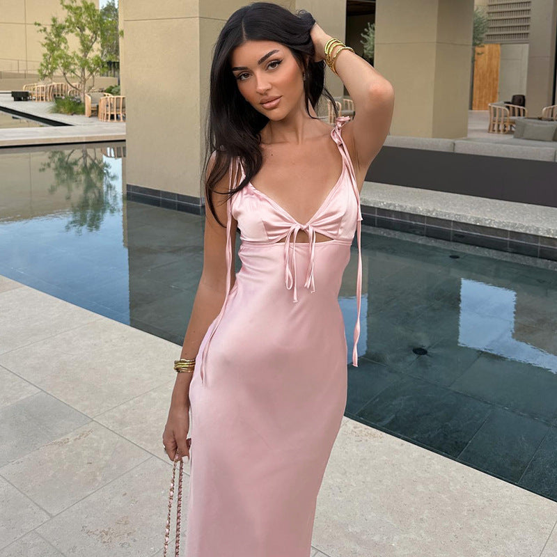 Blush Satin Slip Dress