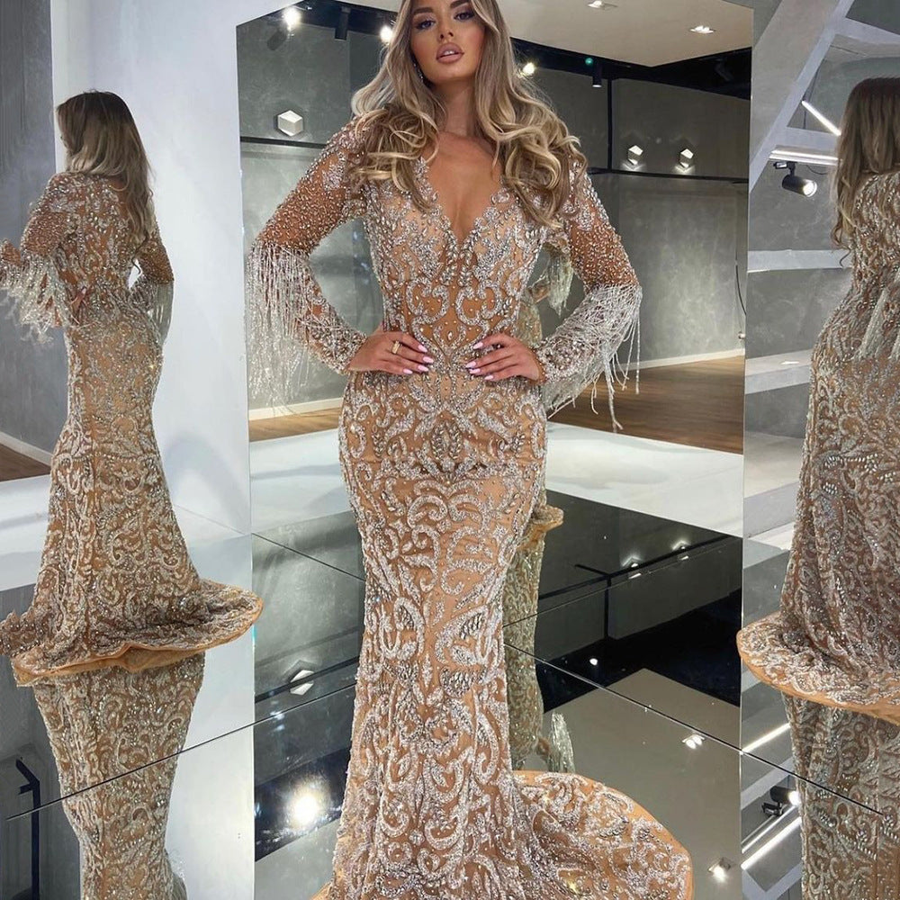 Golden Siren Fishtail Gown