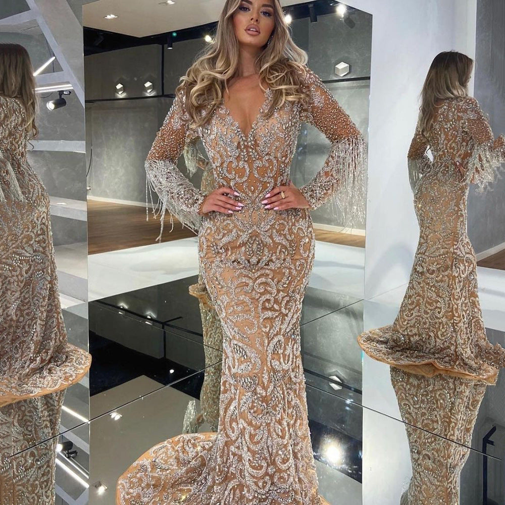 Golden Siren Fishtail Gown