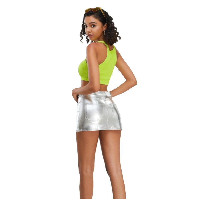 Chrome Glare Low-Rise Mini