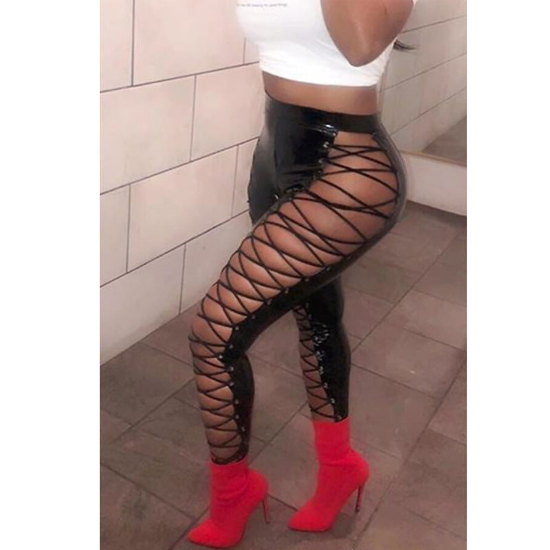 Sexy Casual Slim Criss Cross Strap Trousers