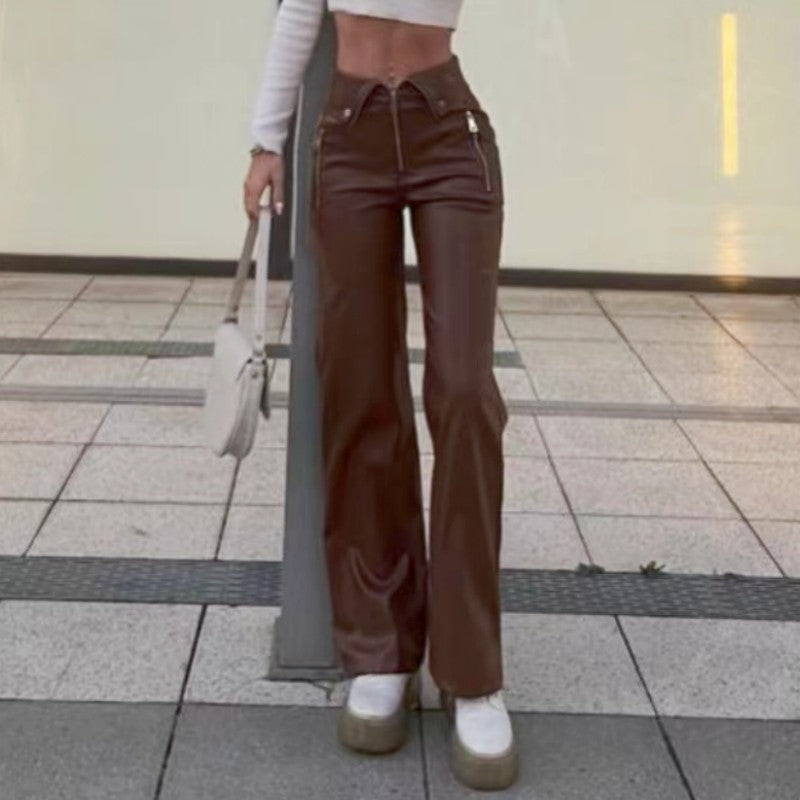High Waist Leather Pants