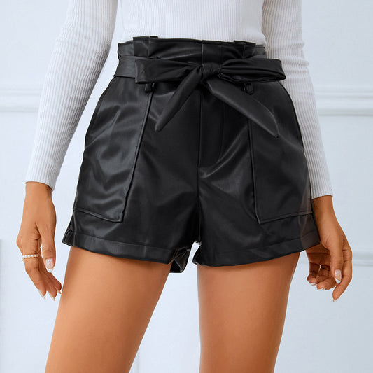 Loose Black Wide Leg Shorts