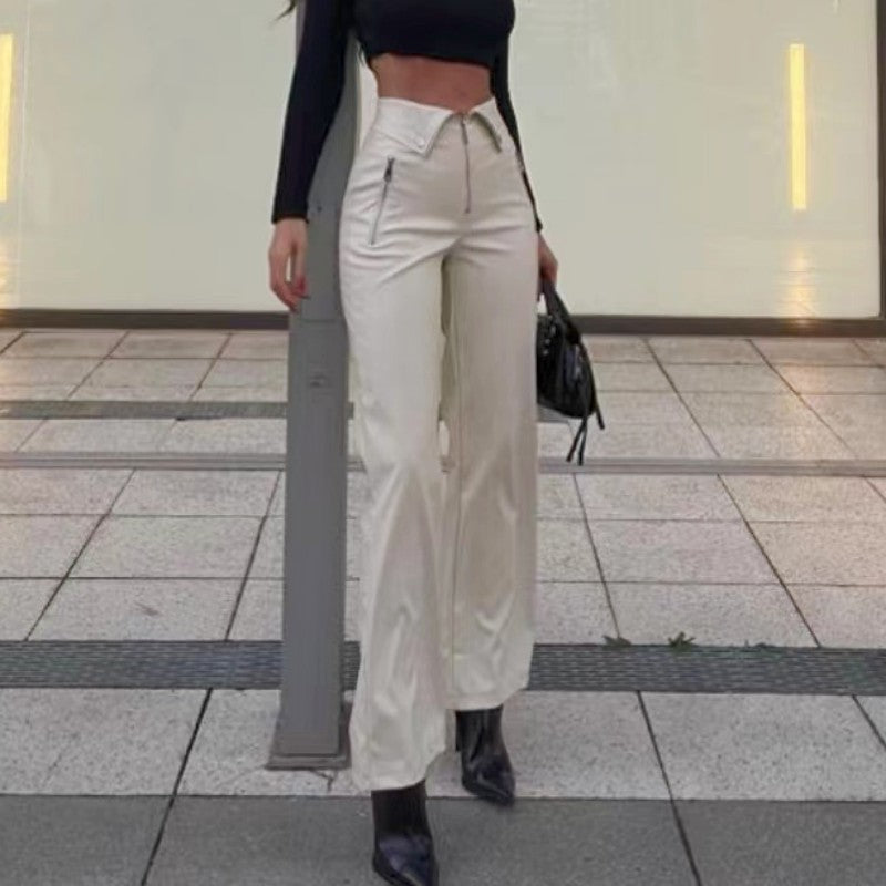 High Waist Leather Pants