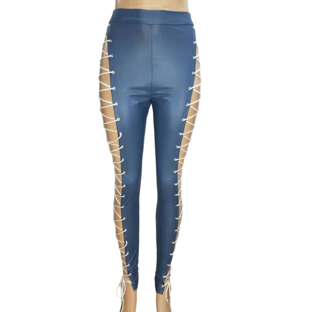 Sexy Casual Slim Criss Cross Strap Trousers