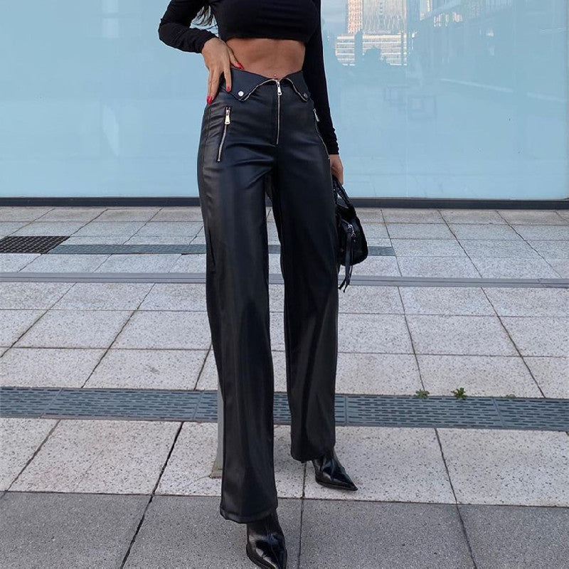 High Waist Leather Pants